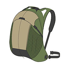 SAMSONITE Median Backpack III (gr�n/taupe)