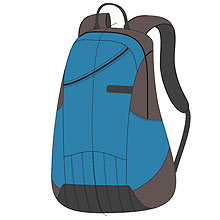 SAMSONITE Median Female Backpack I (hellblau/braun)