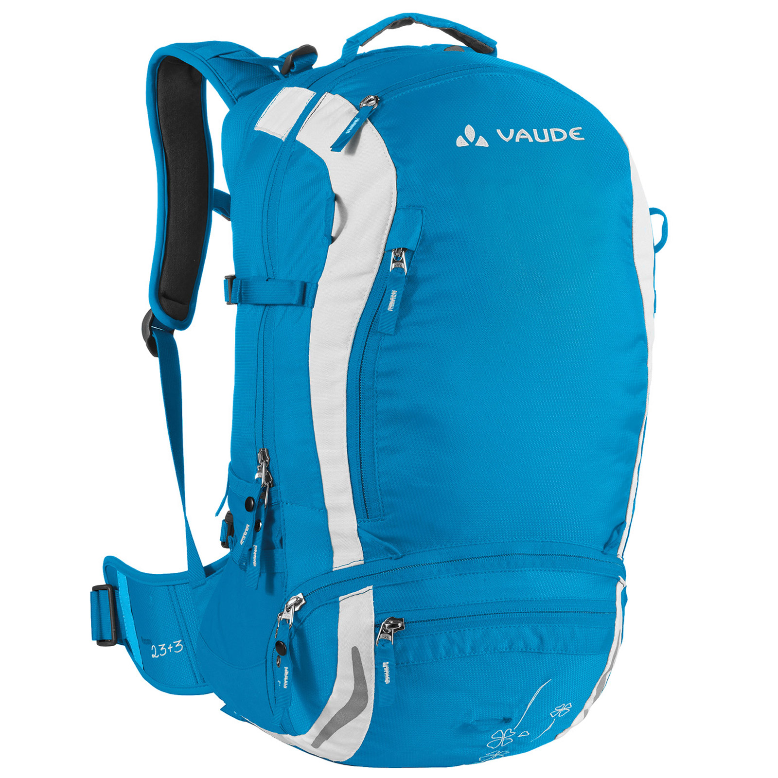 VAUDE ROOMY 23+3 LITER BIKE RUCKSACK FÜR FRAUEN AEROFLEX BLAU NEU eBay