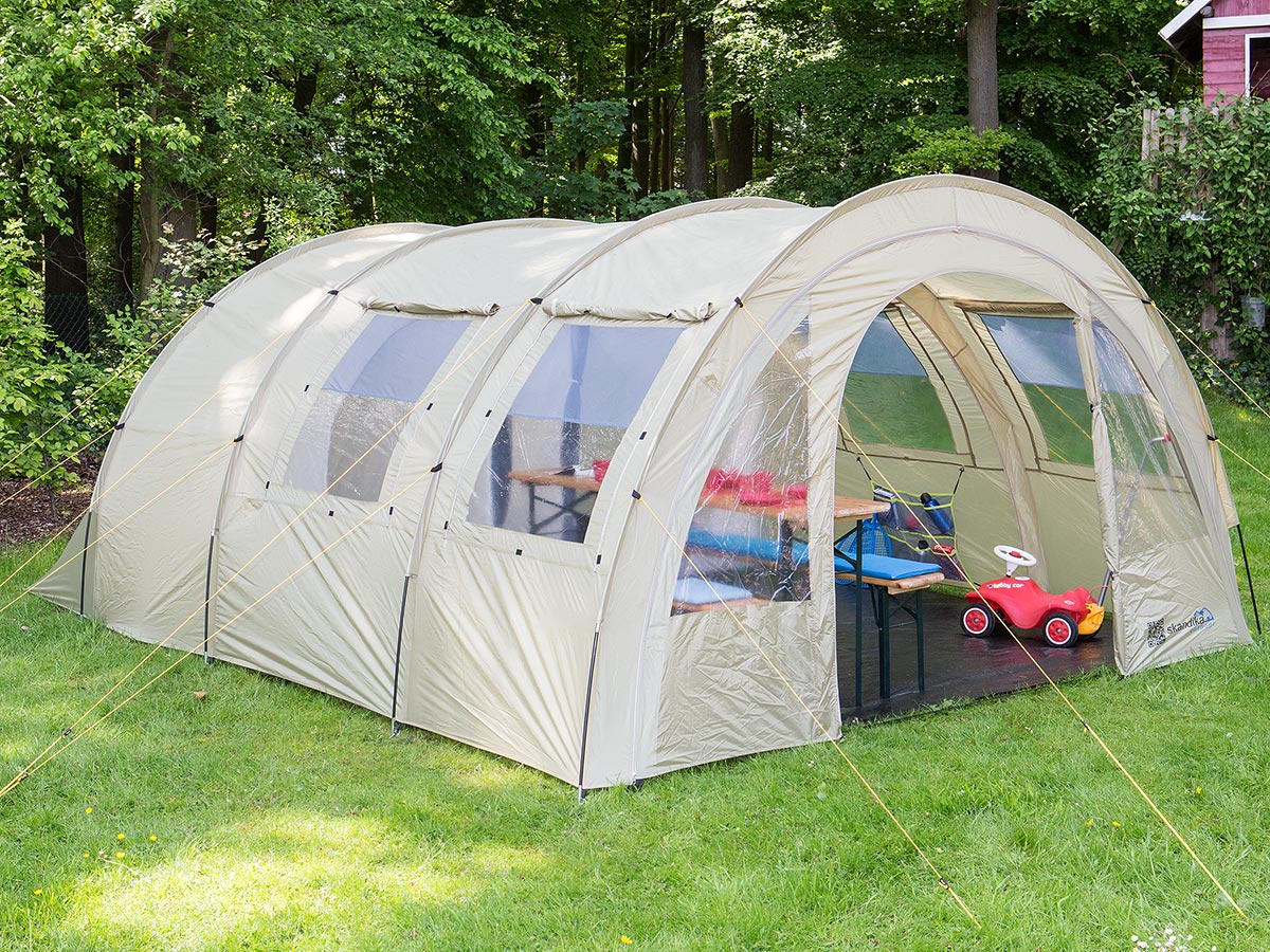 skandika Kemi 4 Person/Man Family Tunnel Tent Camp 3000mm Water Column