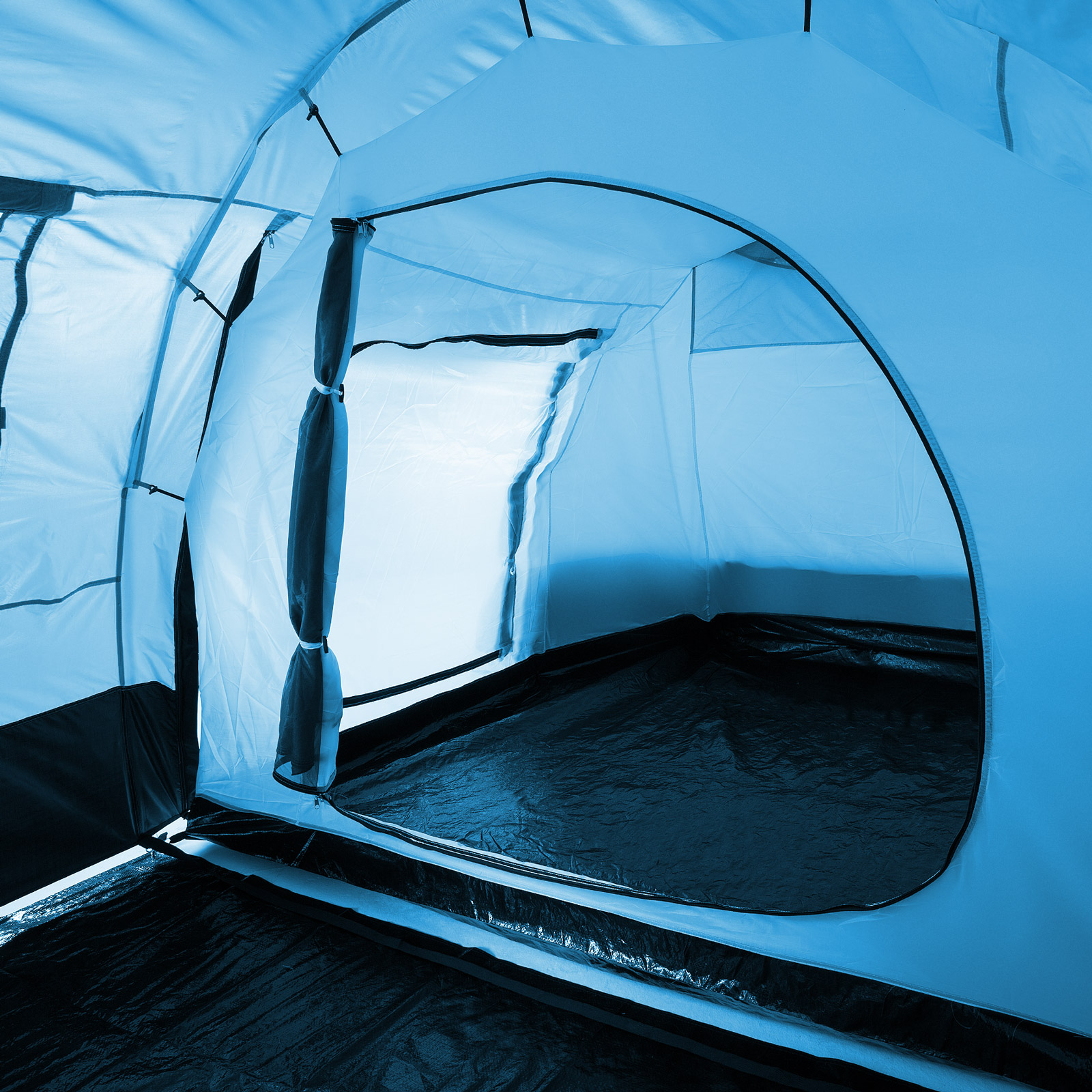 Tente Familiale Skandika Nordland 4 - Pour 4 Personnes, Tunnel, Très Spacieuse (580x320 Cm) - Hauteur 2m