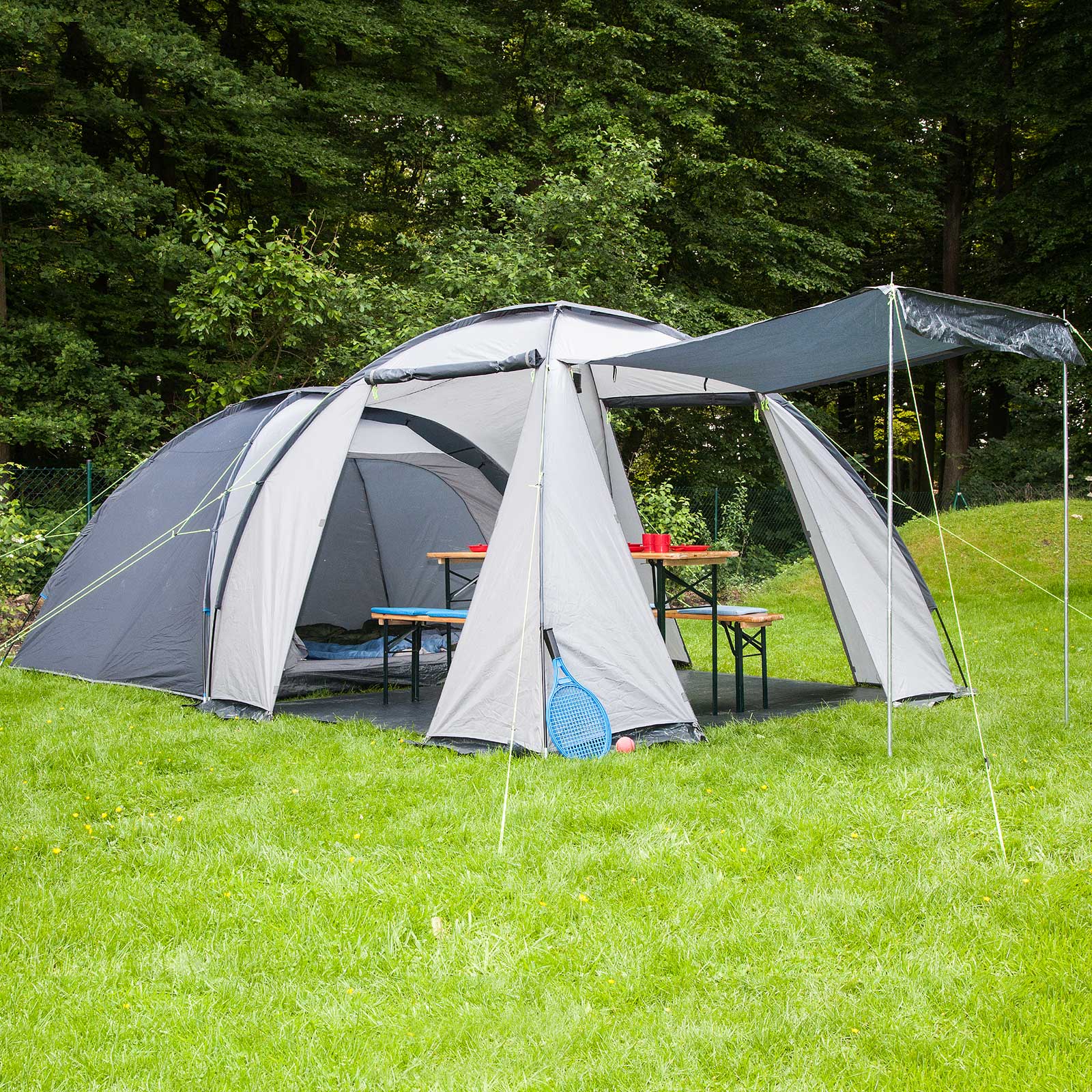 Skandika Bergen 4 Person MAN Dome Igloo Tent 3000mm Column Camping Blue