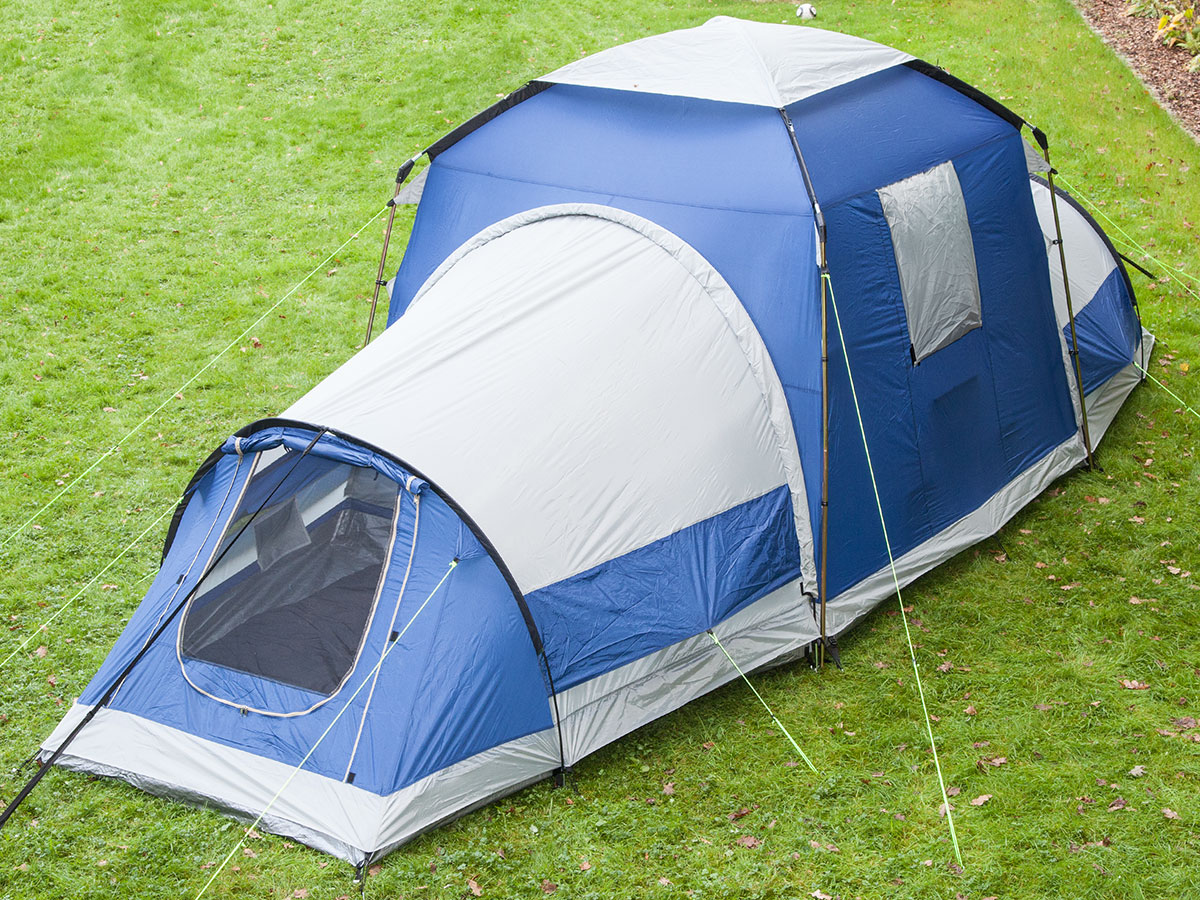 skandika Multispace 6 Person Modular Tent Pavilion & 2 Sleeping Cabins Blue New eBay