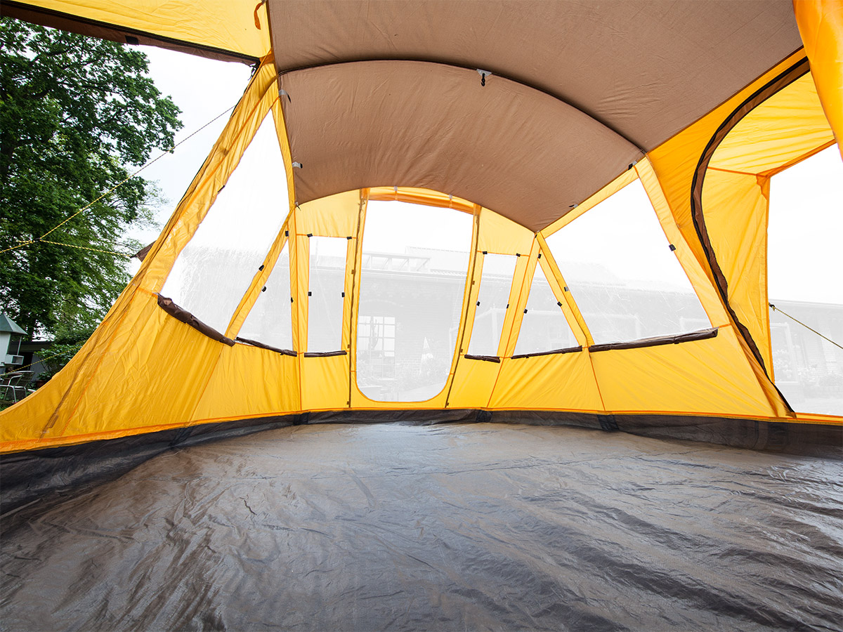 SKANDIKA NORDLAND 6 PERSON XL FAMILY TENT CAMPING ORANGE SEWN IN FLOOR