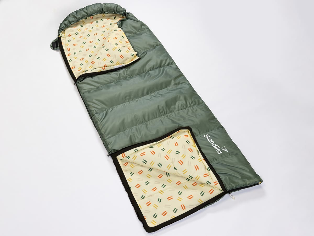 Skandika Iceland Decken Schlafsack koppelbar 220x80 bis 5C rechts  dunkelgrn | eBay.de