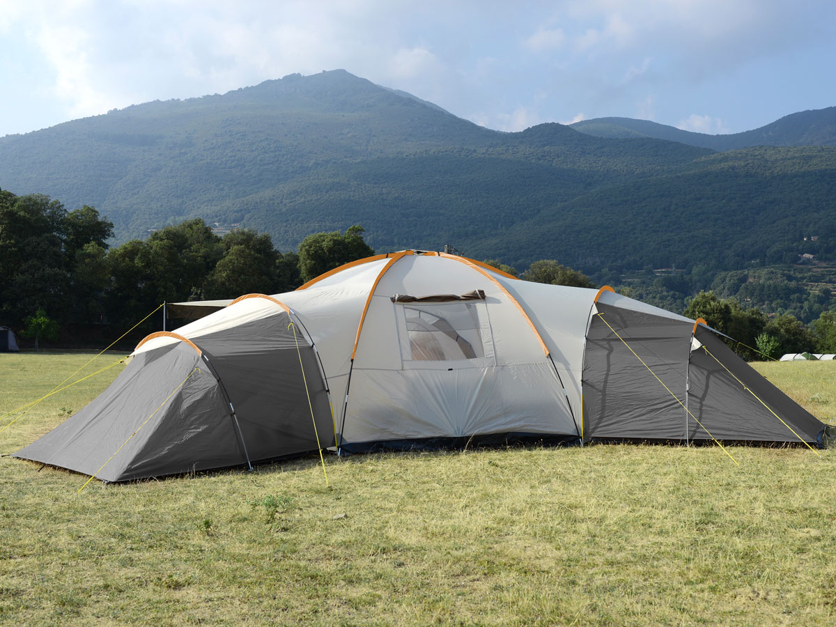 skandika Turin 12 Person/Man Family Dome Tent 3 Sleeping Pods XL ...