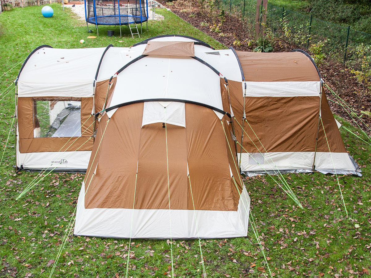 skandika Nimbus 12 Person/Man XL Family Tent 4 Sleeping Cabins 2