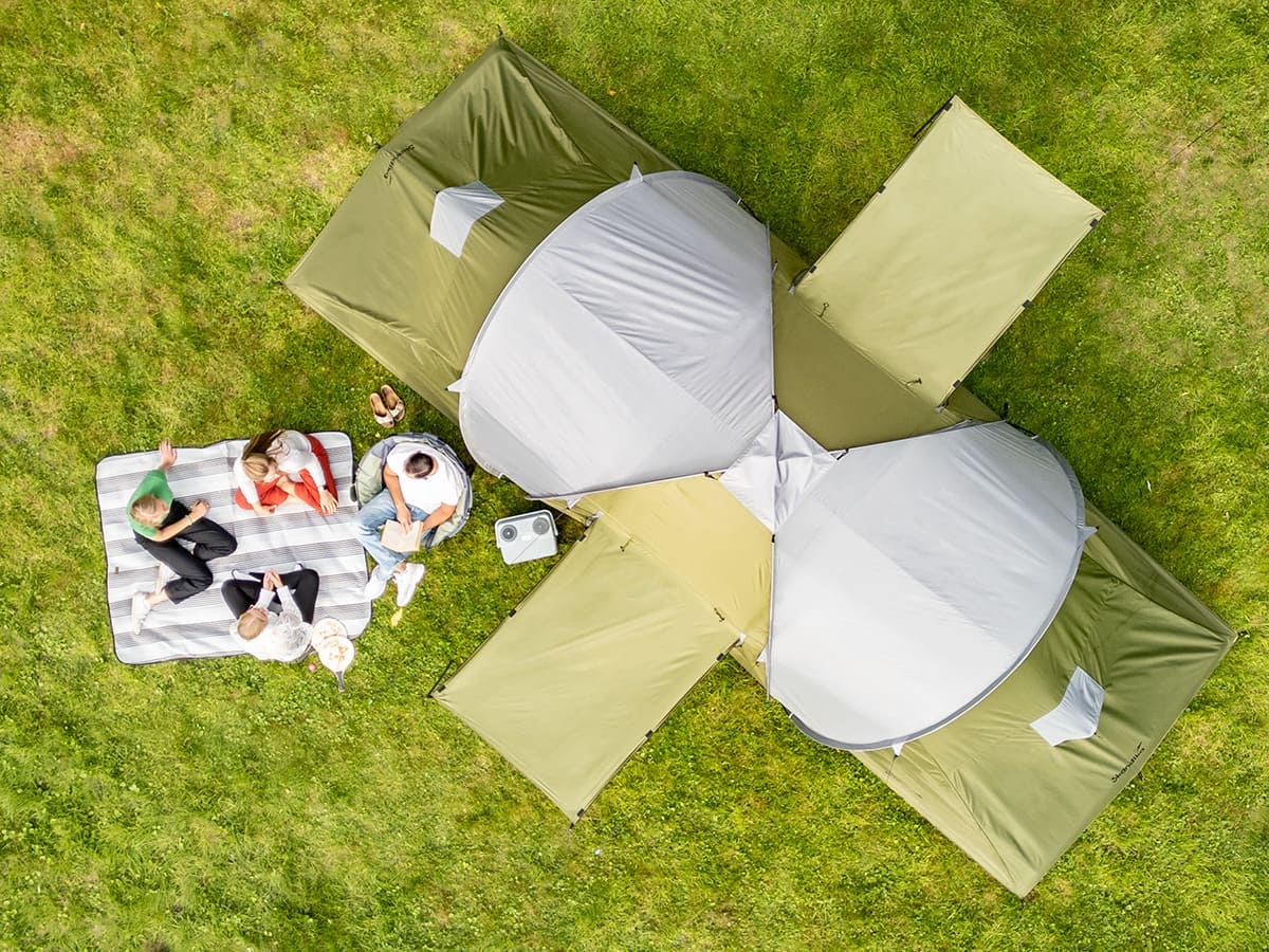 Skandika Kuppelzelt Hammerfest 4 Plus, Campingzelt, 2 M Stehhöhe