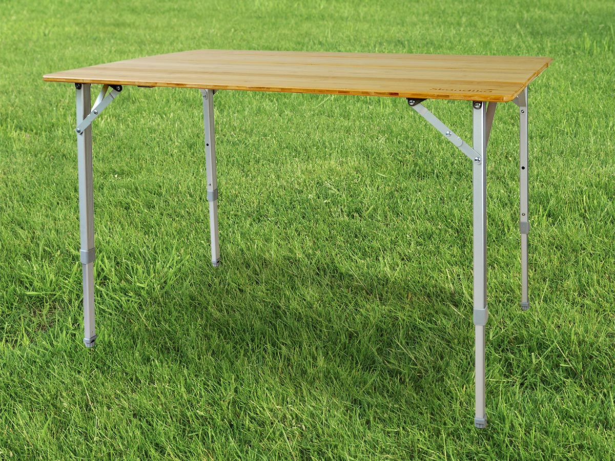 Skandika Bambus Falttisch Tolja mit Netzablage 100x65 cm Alu & Holz Neu |  eBay.de