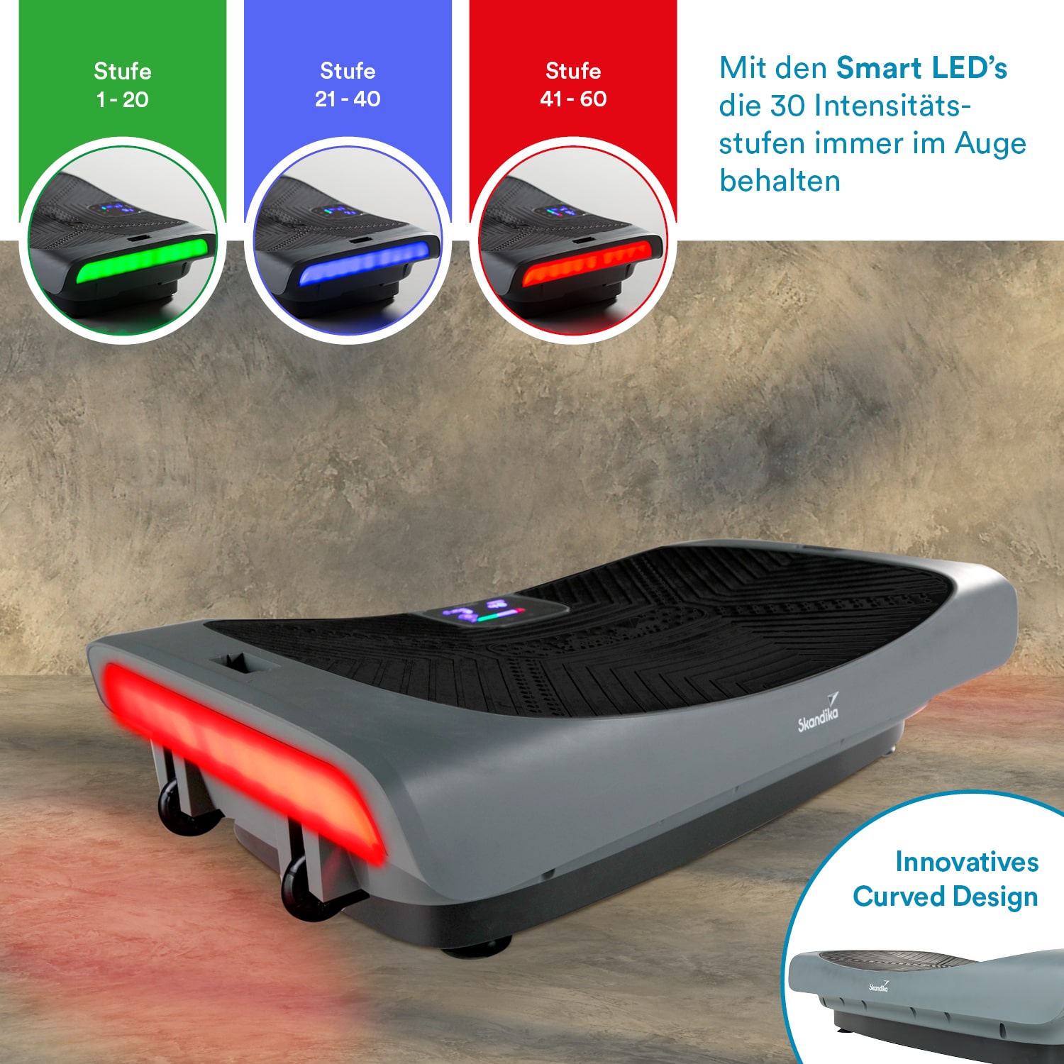 Pedana Vibrante Skandika Home Vibration Plate - Allenamento 3D, Max 120kg, Con Telecomando - Foto 10